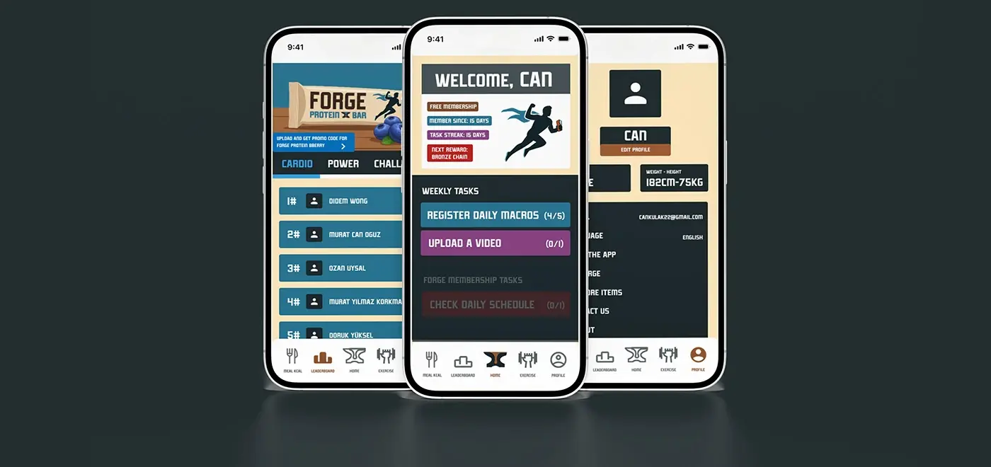 Mobil uygulama ekranları