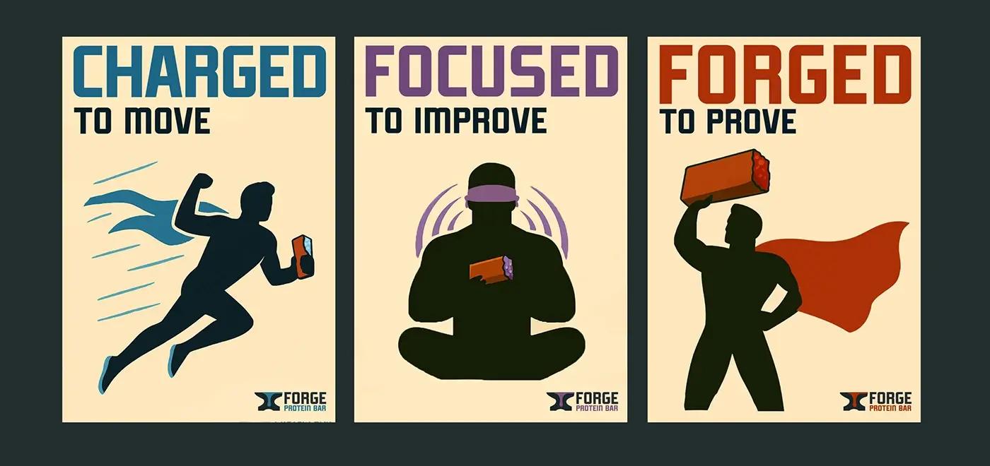 Ana poster serisi: Charged to Move, Focused to Improve, Forged to Prove