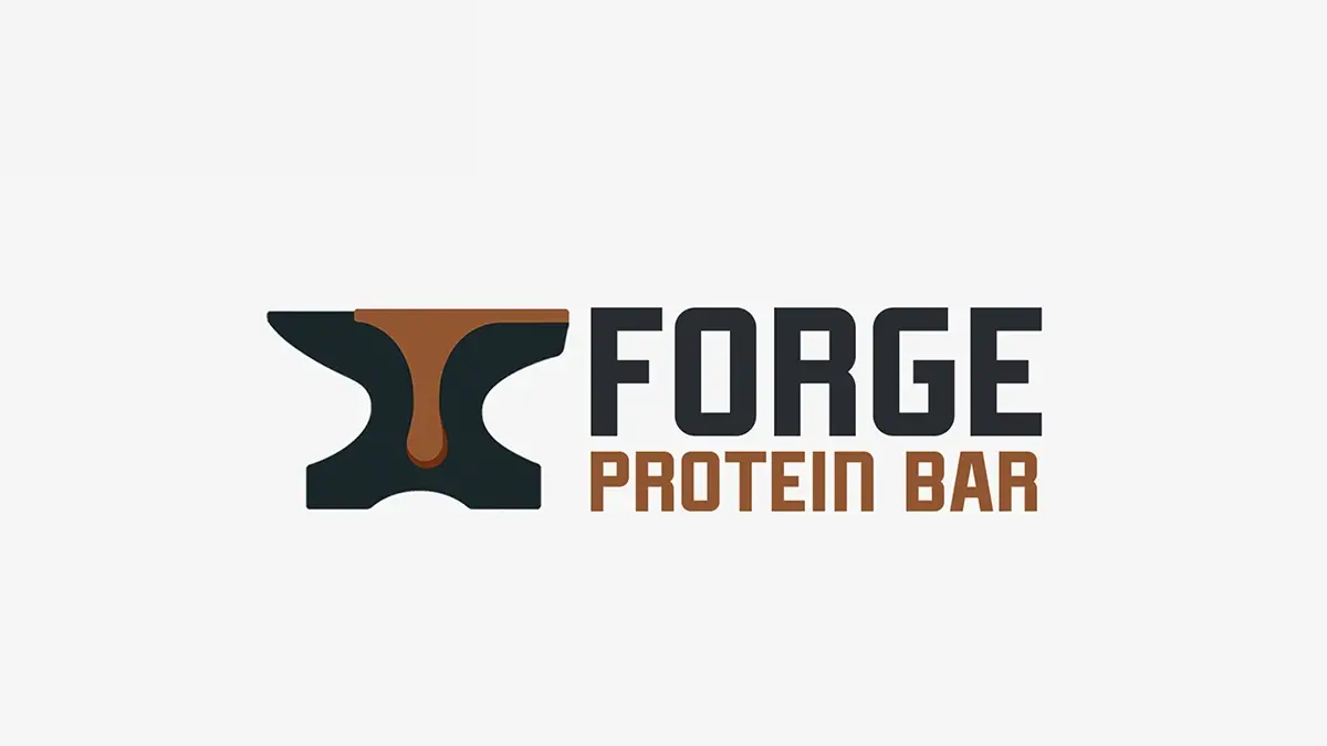 FORGE ana logosu: örs formu ve logotype