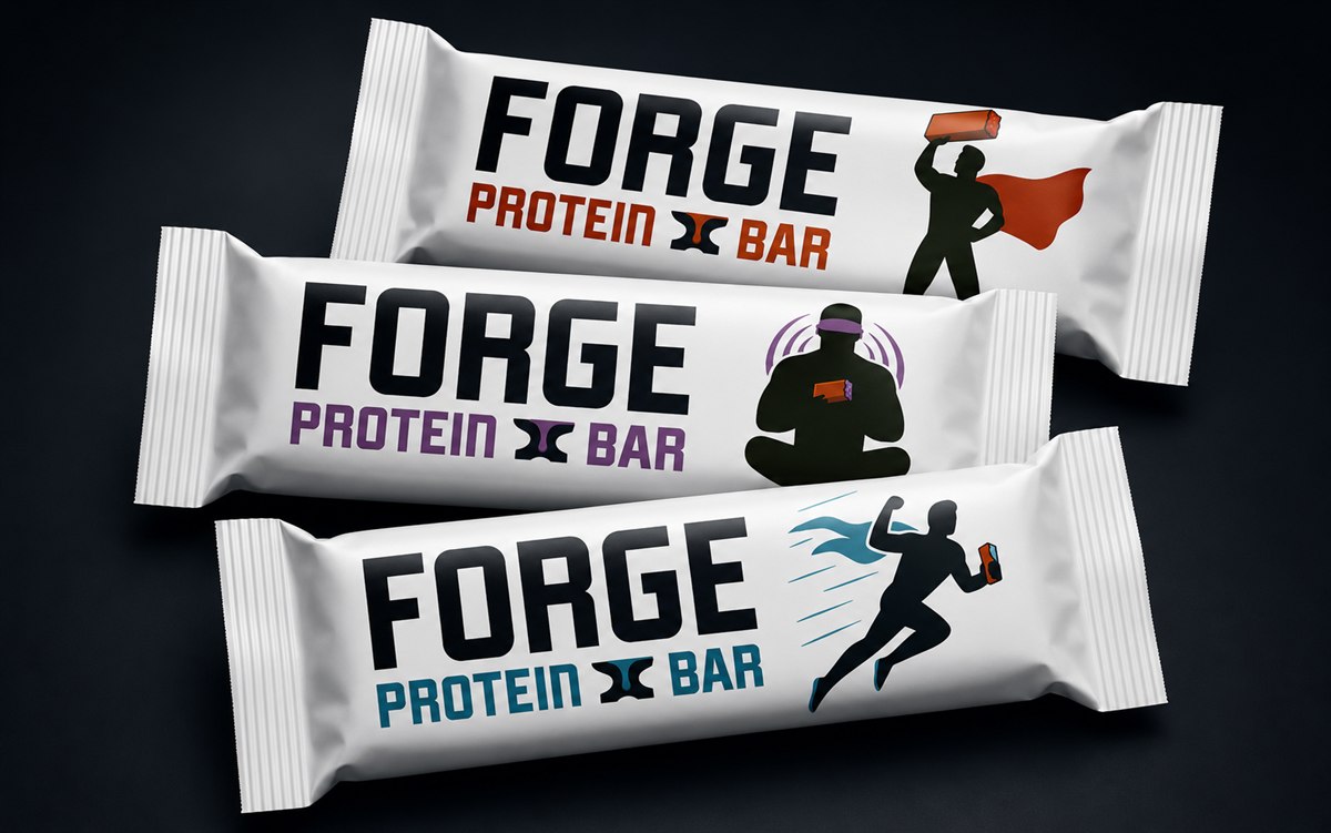 FORGE protein bar ambalaj serisi