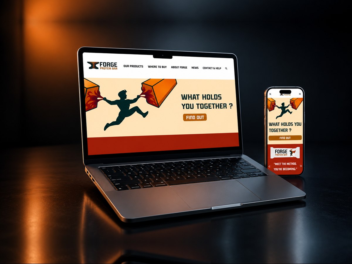 FORGE responsive website arayüzü
