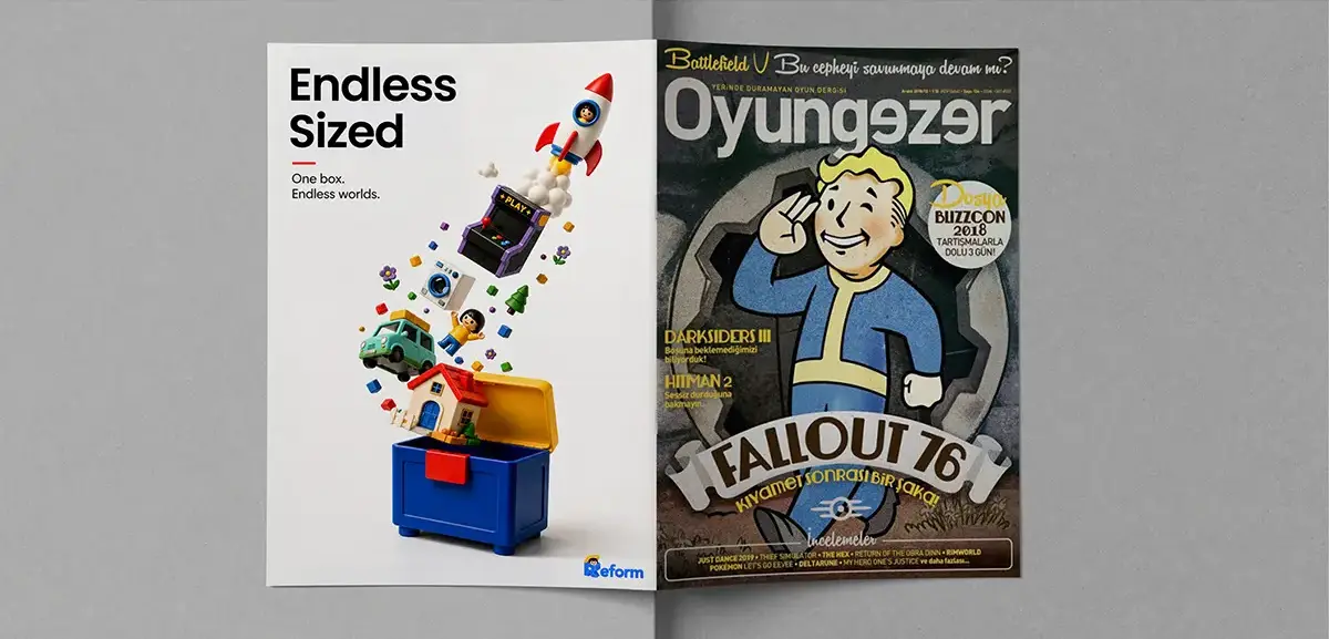 Dergi ilanı: Endless Sized